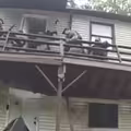 特警突襲行動一半　陽台突坍塌慘了