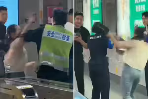 用包包狂毆工作人員 女乘客下場慘了 用包包狂毆工作人員 女乘客下場慘了