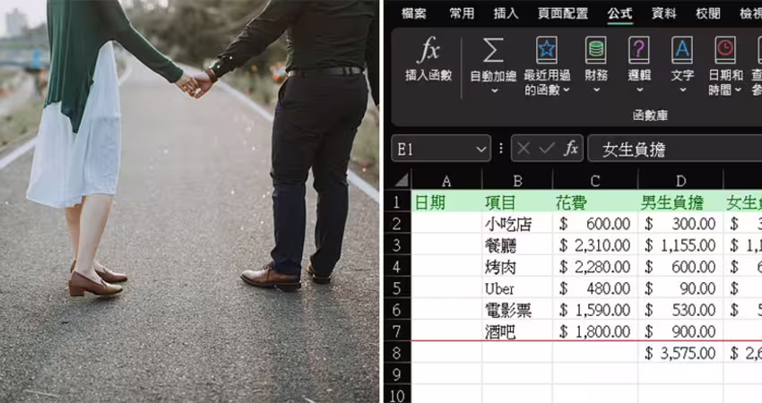 32歲男約會帳算超精　妹子收「Excel請款單」點開愣住