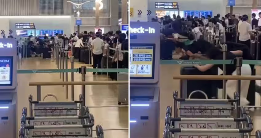 中國客機場集體插隊　暴衝撞傷工作人員