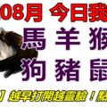 08號08月，今日我最旺！馬羊猴雞狗豬鼠牛！【88888】越早打開越靈驗！點個讚吧！