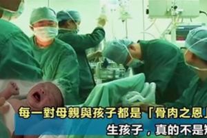 每一對母親與孩子之間都是「骨肉之恩」，生孩子，真的不是矯情