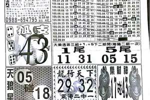 9/9  中國新聞報-大樂透參考