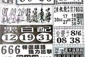 9/20  中國新聞報-六合彩參考