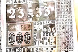 12/6  中國新聞報-大樂透參考