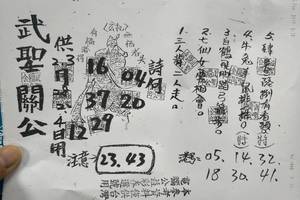 2/25-3/4  武聖關公-六合彩參考