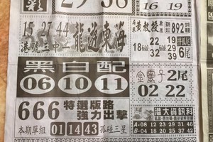 6/20  中國新聞報-六合彩參考