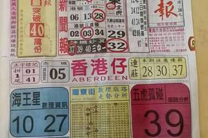 6/27  中國新聞報-六合彩參考
