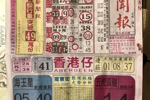 7/27  中國新聞報-六合彩參考