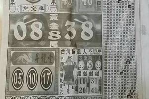 8/8  中國新聞報-大樂透參考