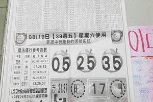 8/18-8/19  539娛樂報-今彩539參考~祝大家中獎  