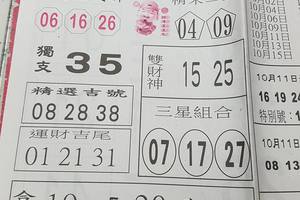 10/12-10/13  台北鐵報-今彩539參考