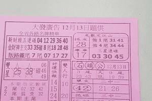 12/13  大發廣告-六合彩參考