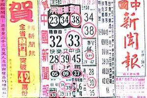 12/3  中國新聞報-六合彩參考