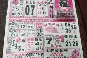 1/3-1/4  公益報-今彩539參考~祝大家中獎