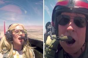【視頻】女特技飛行員假扮成「宅女」整飛行導師，原本嚴肅的導師下一秒就在高空中驚呆！