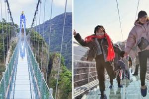 「世界最長玻璃橋」又是在中國！全長488公尺、66層樓高，從側邊看狂到讓你想嘔吐！